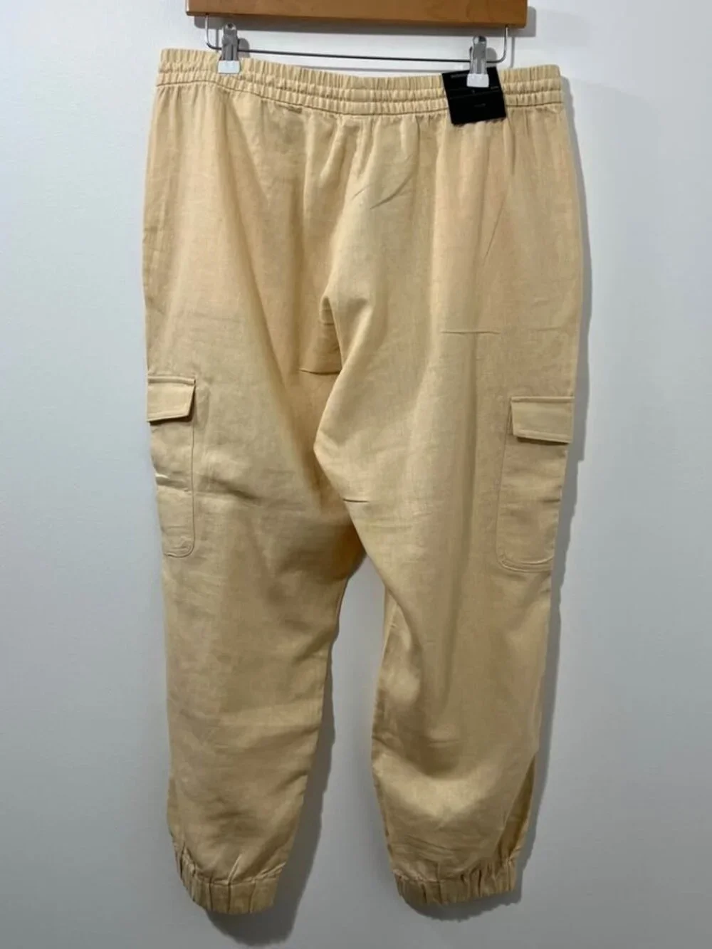 Banana Republic NWT Beige Pull On Lightweight Neutral Cargo Jogger Pant [sz Lp]
